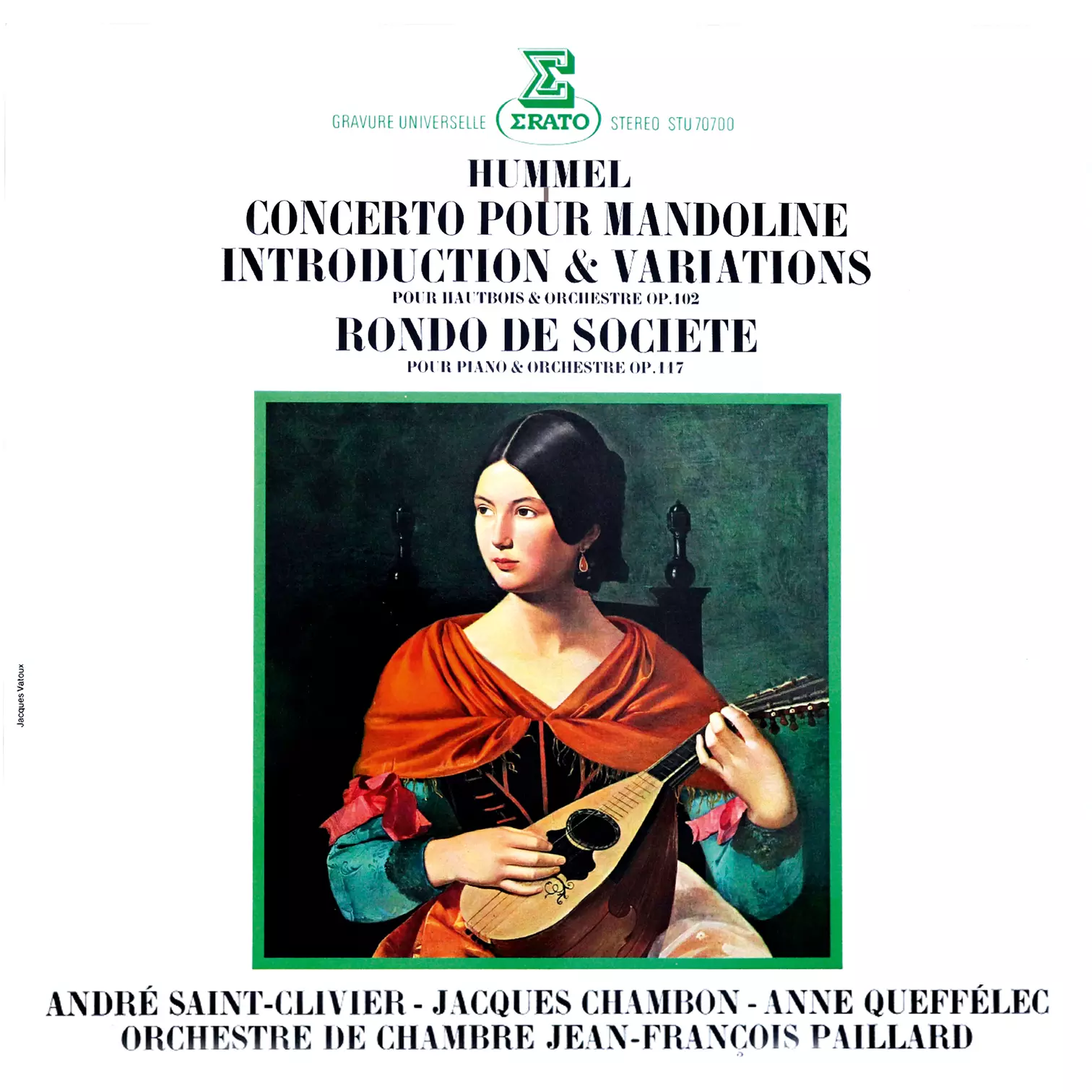 Hummel: Concerto pour mandoline, Introduction et variations pour hautbois et orchestre & Rondo de société